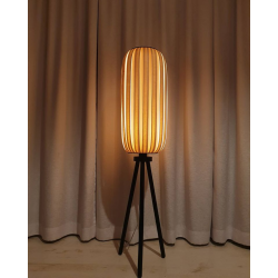 Lampa podłogowa drewniana -...