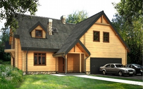 Projekty domw drewnianych z garaem