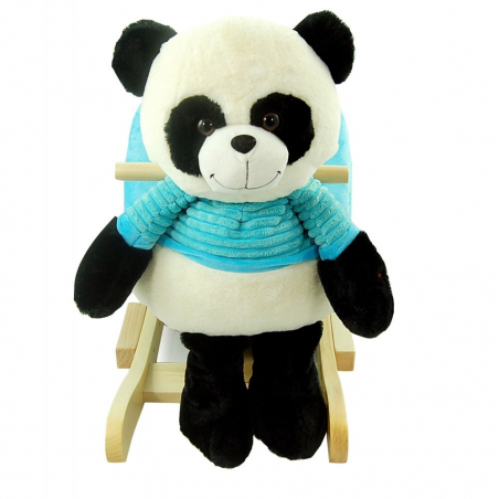 Panda na biegunach z niebieskim fotelikiem - nowa konstrukcja