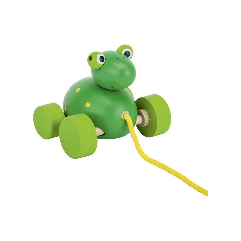Żabka Frodo – zabawka do ciągnięcia na sznurku