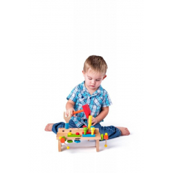 Warsztat drewniany dla chłopca mini z narzędziami