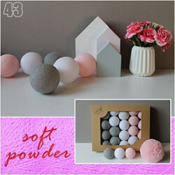 Świecce kule cotton balls soft powder - 10szt