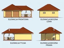 Elewacja PT Budynek gospodarczy G63  dwustanowiskowy CE