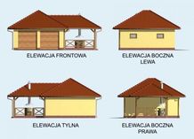 Elewacja PT Budynek gospodarczy G63  dwustanowiskowy CE