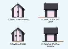 Elewacja PT LIDO A dom letniskowy na zgoszenie do 35 m2 CE