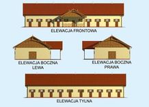 Elewacja PT S33 Stajnia dla koni - 16 boksw CE