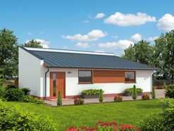 Wizualizacja PT G318 szkielet drewniany garaż dwustanowiskowy z pomieszczeniem gospodarczym CE