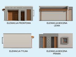 Wizualizacja PT G21A gara jednostanowiskowy z pomieszczeniami gospodarczymi CE