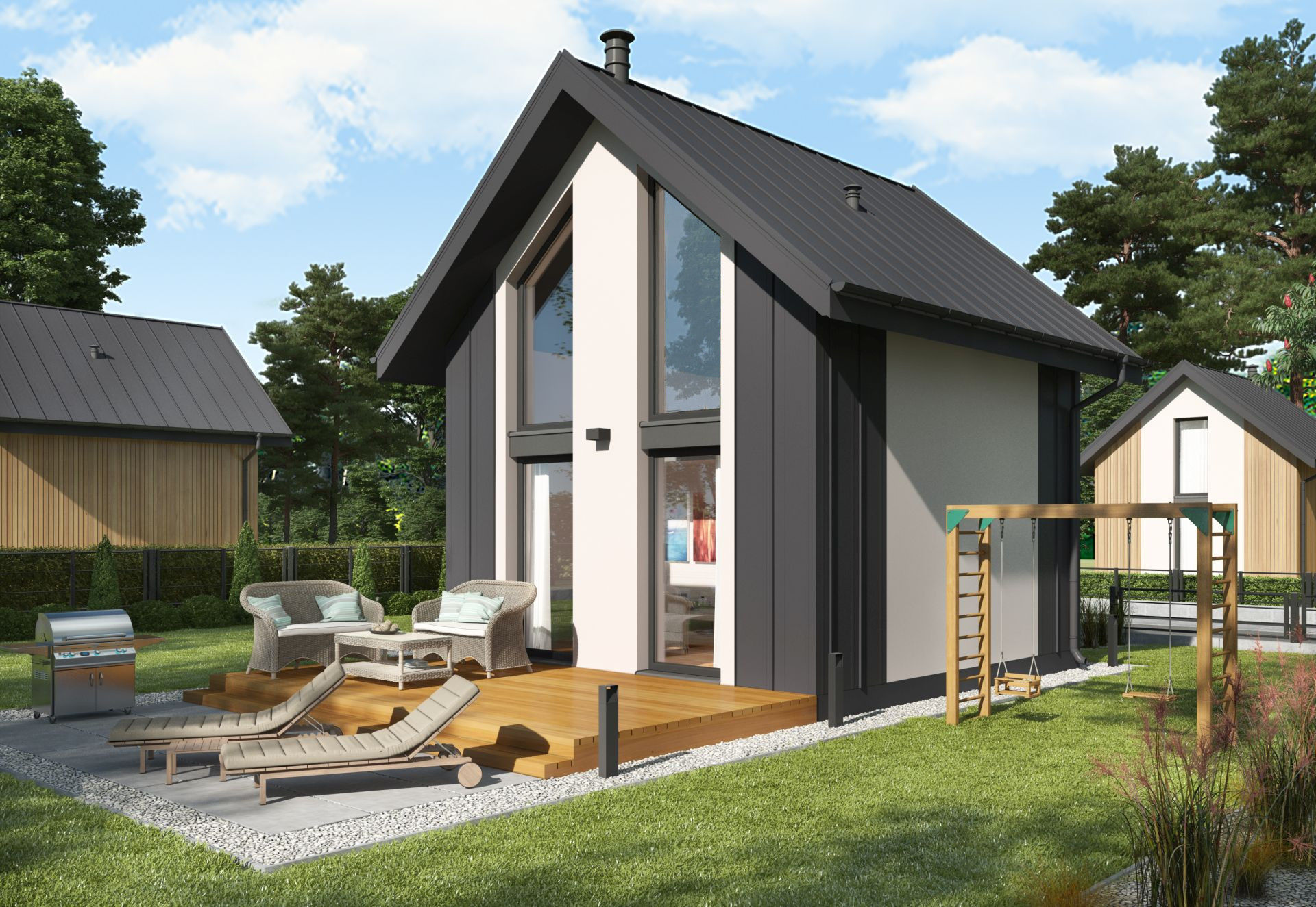 Wizualizacja PT LIDO A dom letniskowy na zgoszenie do 35 m2 CE