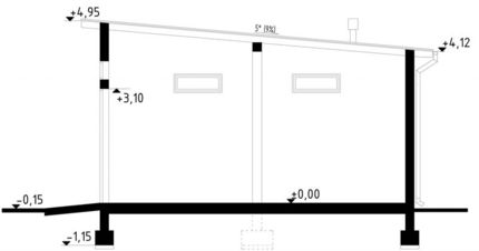 Przekrj KP G115 - Budynek garaowy CE