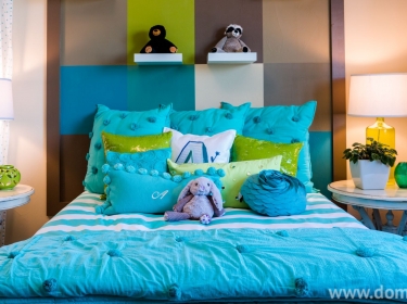 Kolorowa dekoracja sypialni