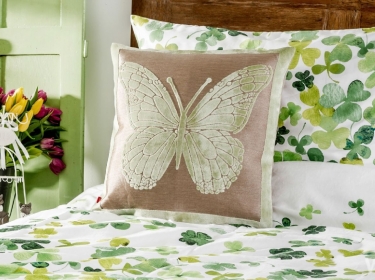zielone tekstylia do sypialni