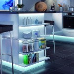 Dekoracyjne podświetlenie półek w kuchni za pomocą taśmy LED, fot. YourLED Paulmann